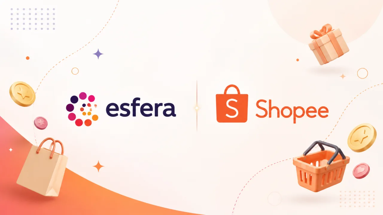 Esfera Shopee 5 pontos por real