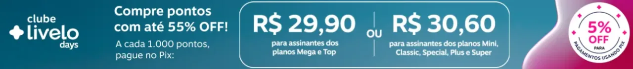Livelo 55% de desconto