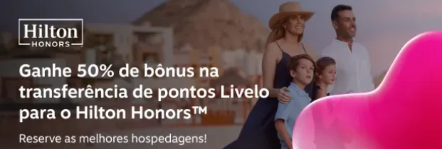 Livelo Hilton Honors 50% bônus