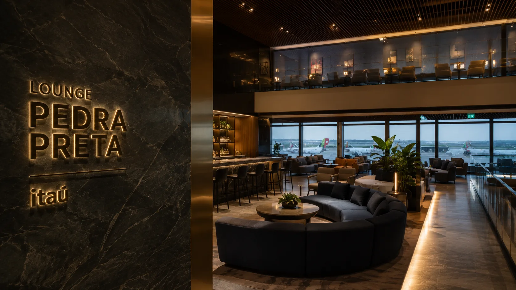 Lounge Pedra Preta: conheça a nova sala VIP do Itaú que eleva a experiência em Guarulhos