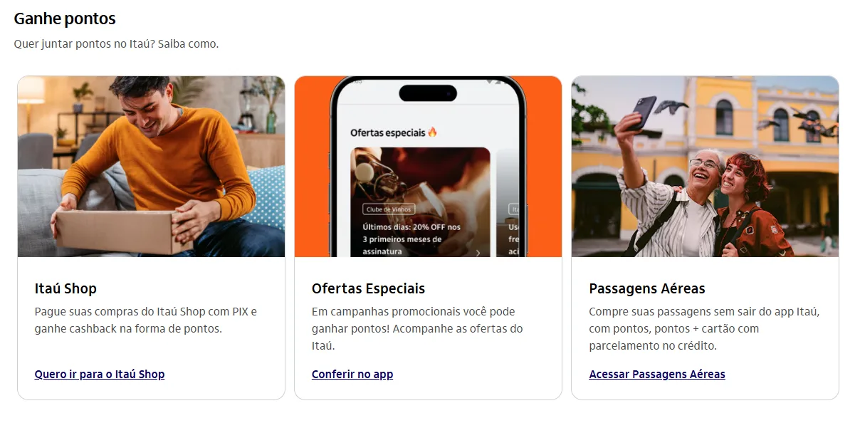 Programa de Pontos Itaú Programa de Pontos Itaú