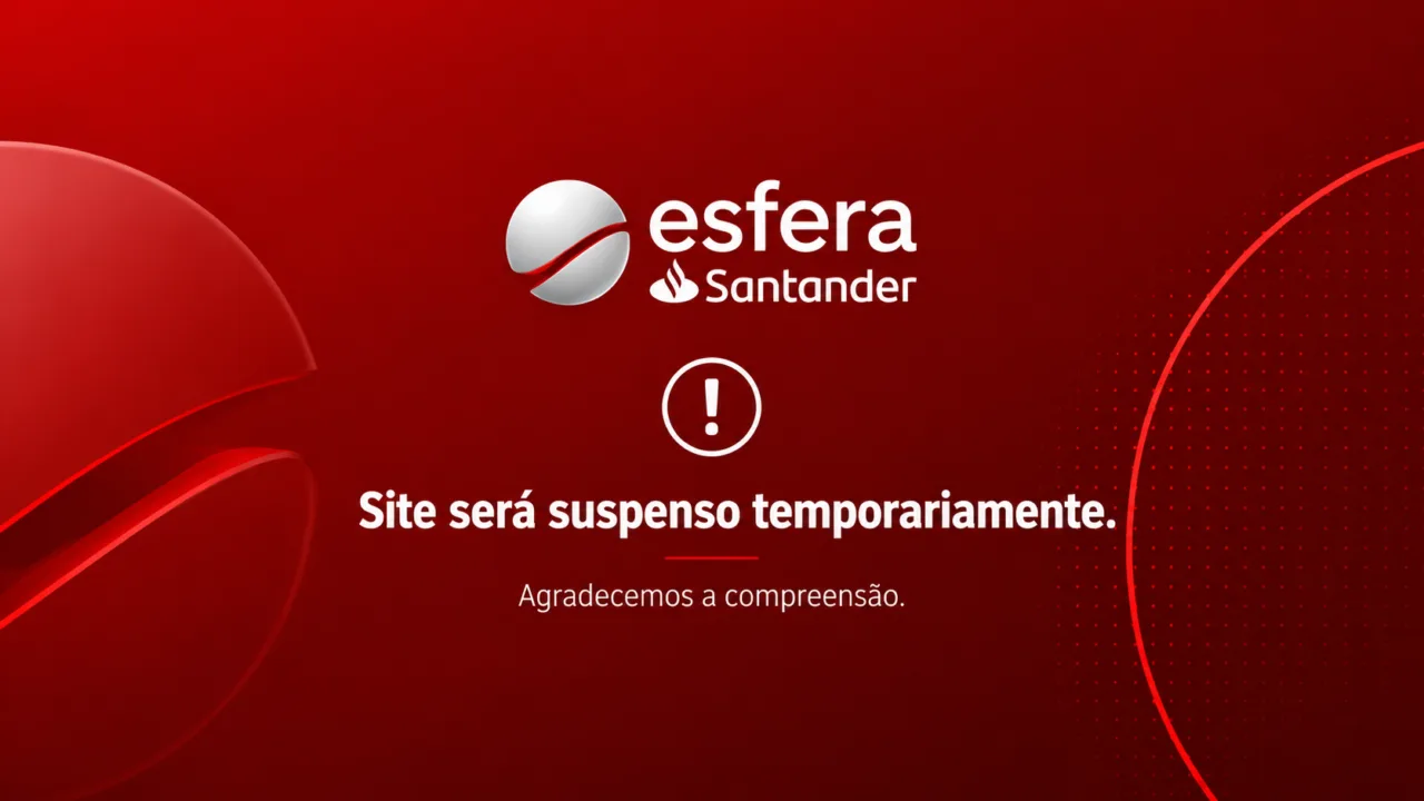 Site da Esfera ficará temporariamente indisponível para melhorias 10 Site da Esfera ficará temporariamente indisponível