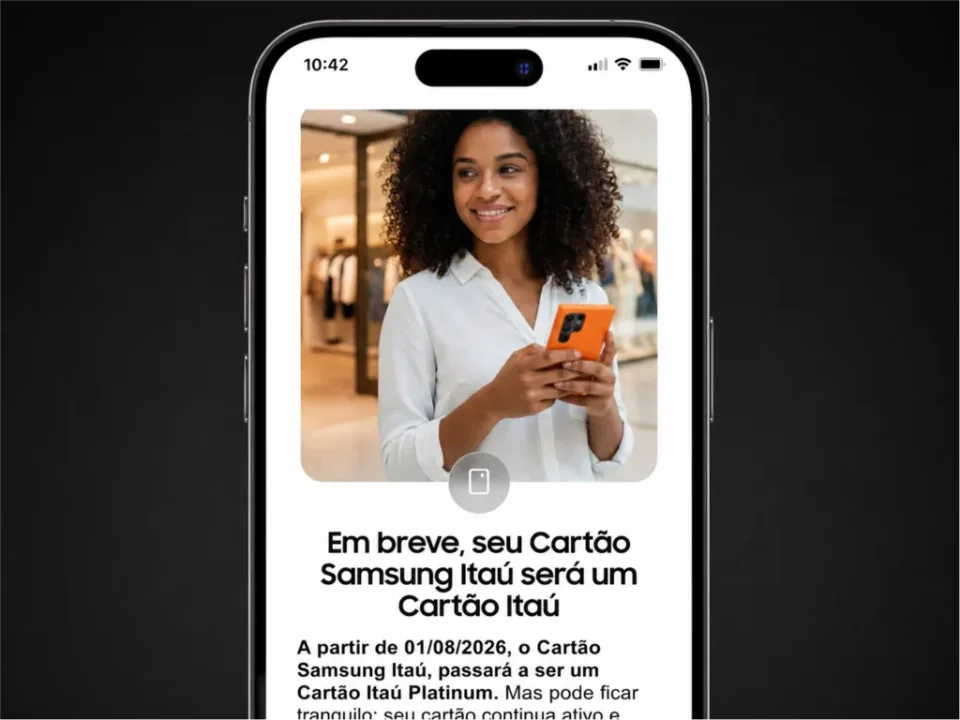 cartão Samsung Itaú encerrado