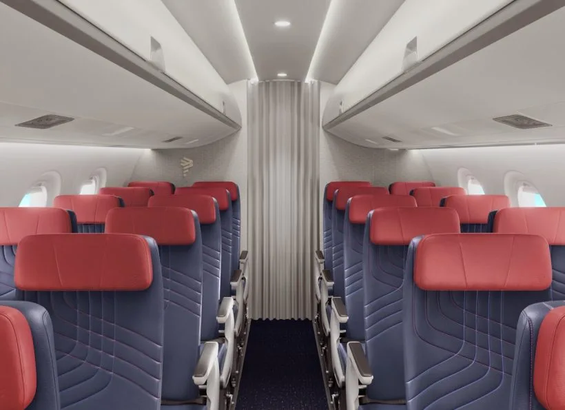 Latam revela cabine dos novos Embraer E195-E2