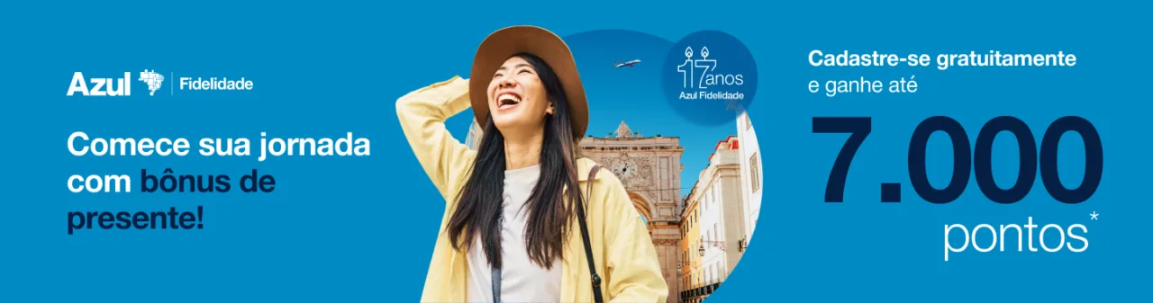 Azul 7 mil pontos grátis