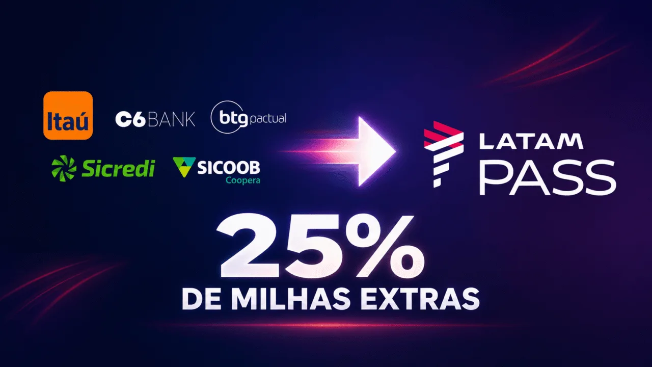 LATAM Pass 25% de bônus