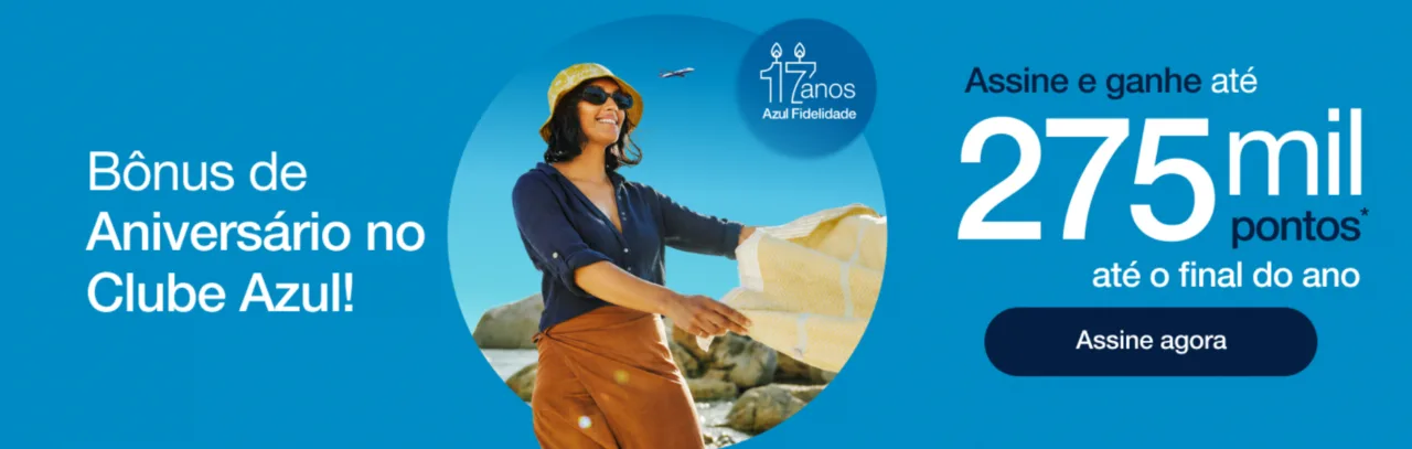 Clube Azul 175% bônus