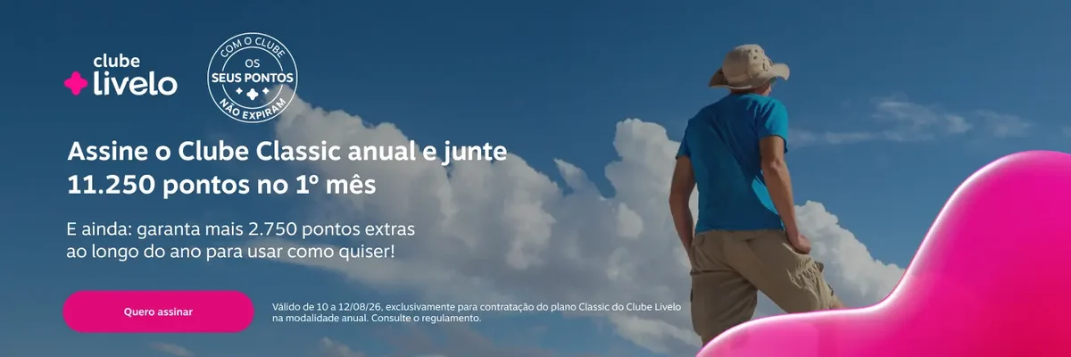 Clube Livelo 25 mil pontos Clube Livelo 25 mil pontos