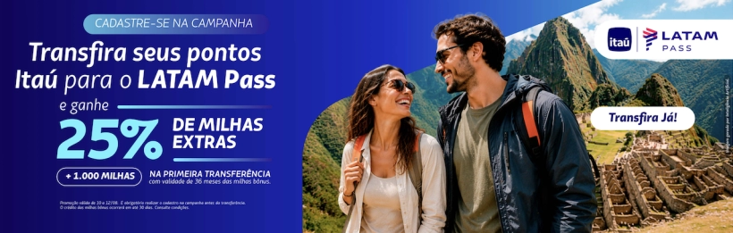 LATAM Pass 25% bônus