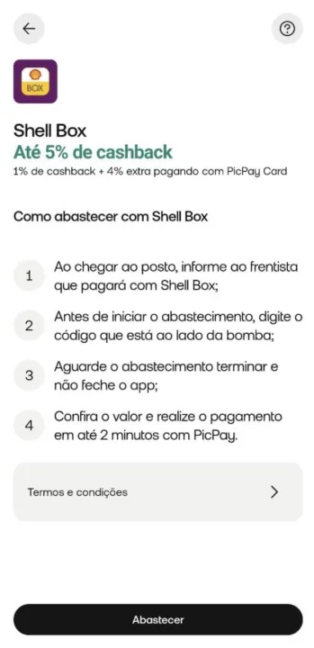 Shell Box 5% cashback,