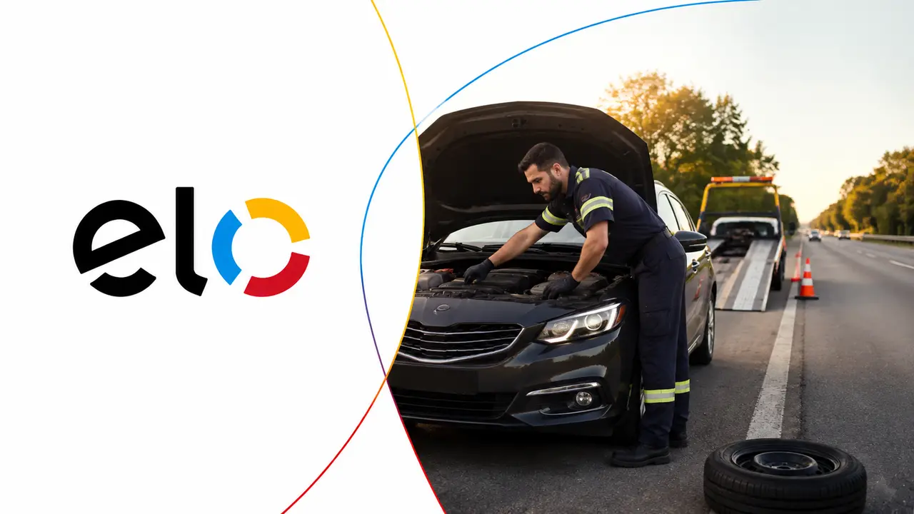 Assistência Auto Elo: serviços, telefone e como usar 3 Assistência Auto Elo com profissional prestando socorro mecânico na estrada