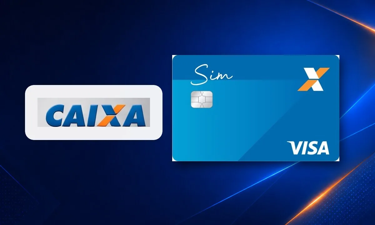 Cartão CAIXA Visa Sim: anuidade, benefícios e como solicitar 7 Cartão CAIXA Visa Sim ao lado do logotipo da CAIXA