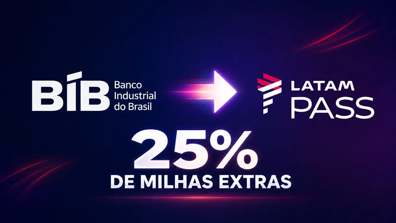 LATAM Pass e BIB 25% de bônus: transfira pontos e ganhe milhas extras 10 latam pass bib 25 bonus 1280x720 1