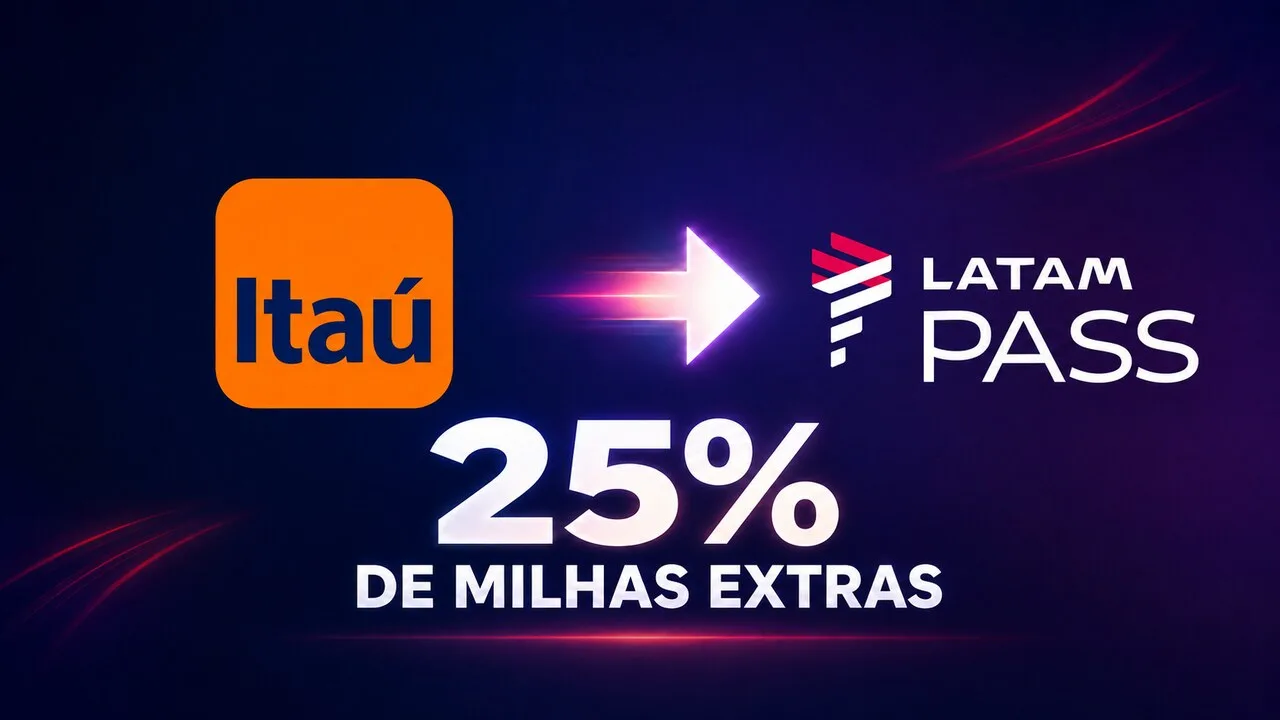 LATAM Pass e Itaú 25% de bônus: transfira pontos e ganhe milhas extras 9 latam pass itau 25 bonus 1280x720 1