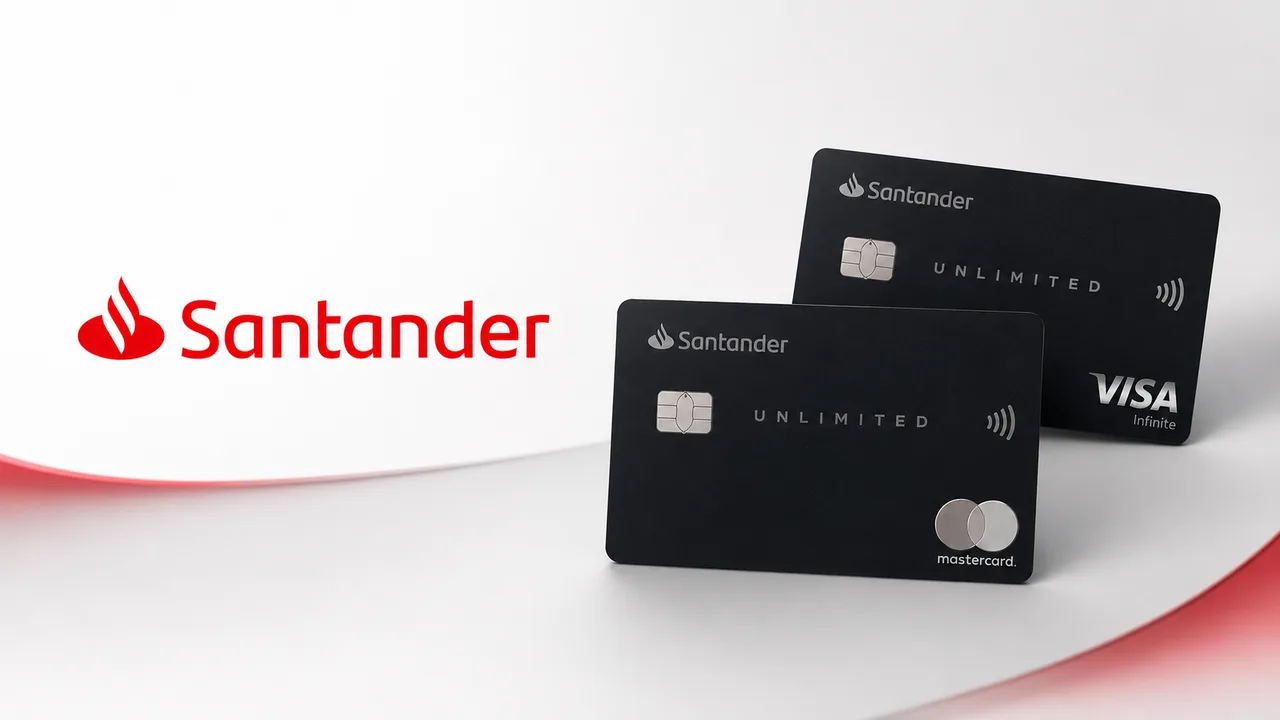 Santander Mastercard Unlimited Select: pontos, anuidade e salas VIP 4 Cartões Santander Unlimited Select Visa Infinite e Mastercard Black