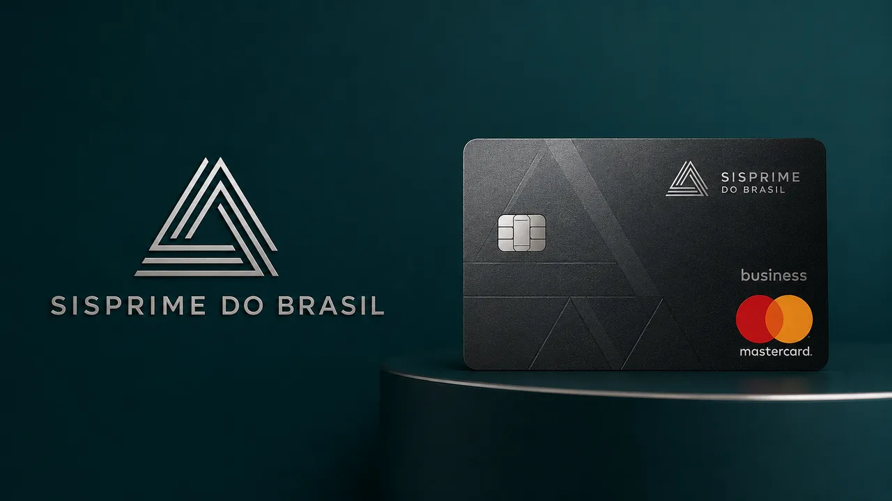 Cartão Sisprime Mastercard Business ao lado da marca Sisprime