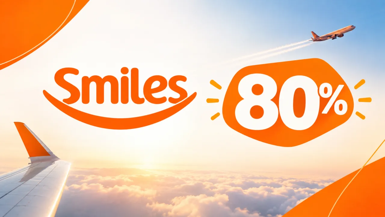 80% de bônus Smiles: transfira pontos e ganhe até 80% de milhas extras 7 80% de bônus Smiles
