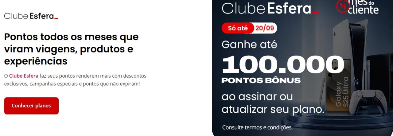 Esfera 100 mil pontos Esfera 100 mil pontos