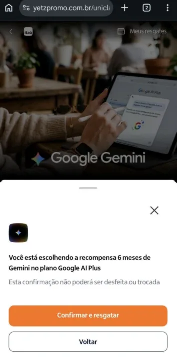 Itaú Google Gemini grátis Itaú Google Gemini grátis