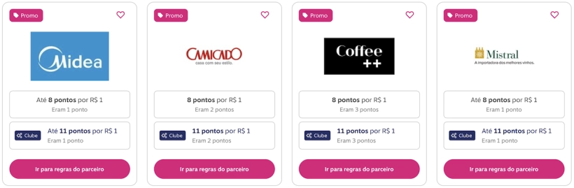 Livelo até 11 pontos por real
