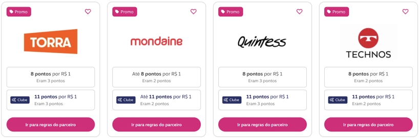 Livelo até 11 pontos por real
