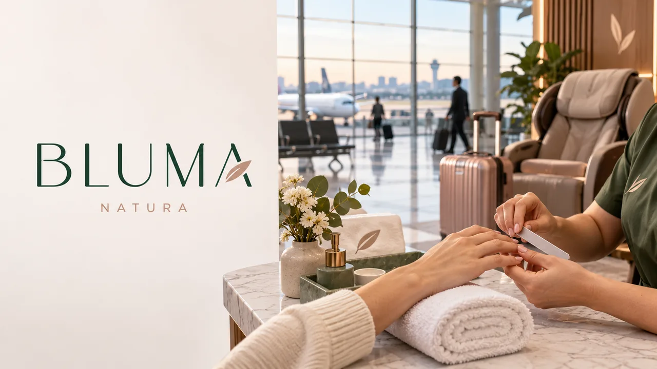Bluma nos aeroportos: serviços de beleza e bem-estar antes do embarque