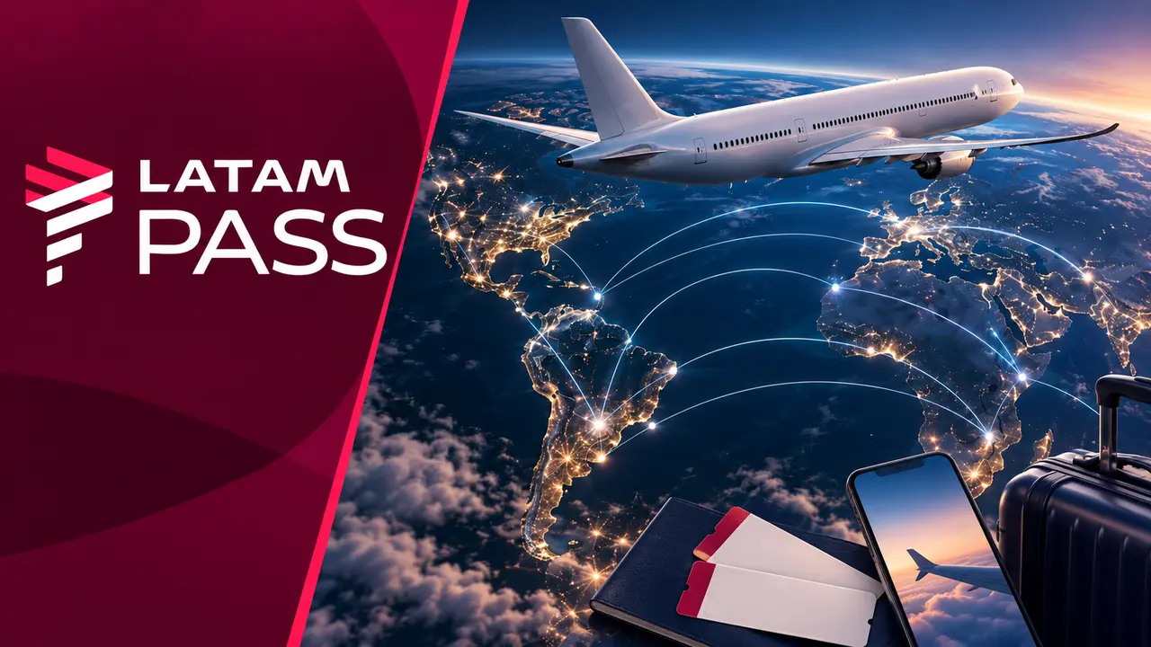 Tabela fixa LATAM Pass: como emitir voos de companhias parceiras 3 Logo LATAM Pass com avião e conexões internacionais