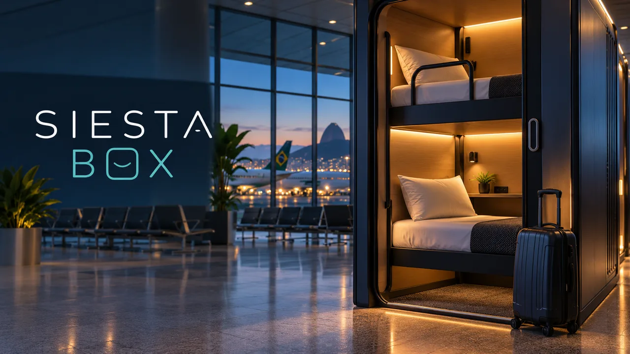 Cabine de descanso Siesta Box em aeroporto