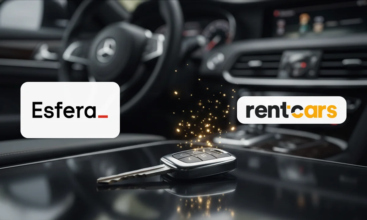 Esfera e Rentcars: Ganhe 12 pontos a cada US$ 1 em reservas!