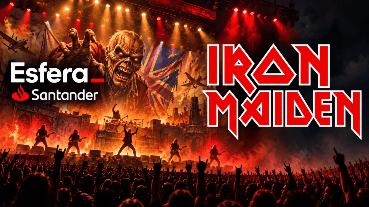 Esfera Santander em show do Iron Maiden