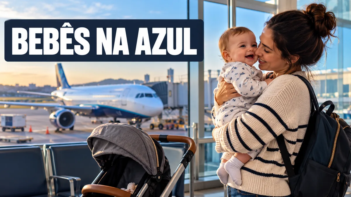 Viajar com bebê e criança na Azul: passagem, documentos e carrinho — Portal Cartões e Viagens