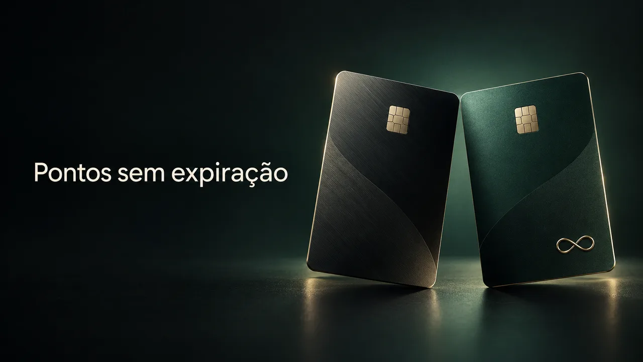 Cartões com pontos que não expiram em 2026: regras e exceções 1 Dois cartões premium sem marca e a chamada Pontos sem expiração