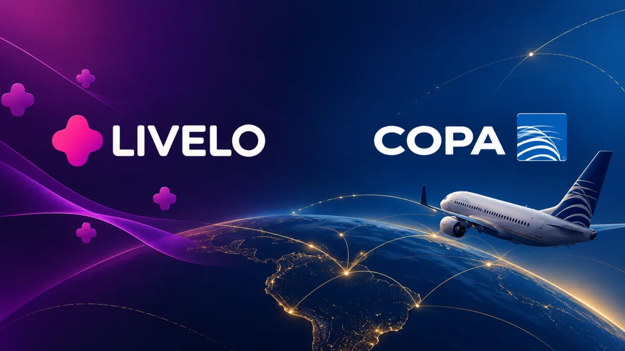 Livelo dá 50% de bônus na transferência para o ConnectMiles da Copa Airlines 8 Livelo à esquerda e Copa Airlines à direita em capa da promoção de transferência de pontos para ConnectMiles.